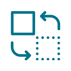 Icône réorganisation, transformation